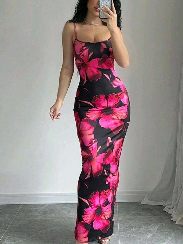 Women Bodycon Multicolor Maxi/Full Length
Dress - Multicolor, M