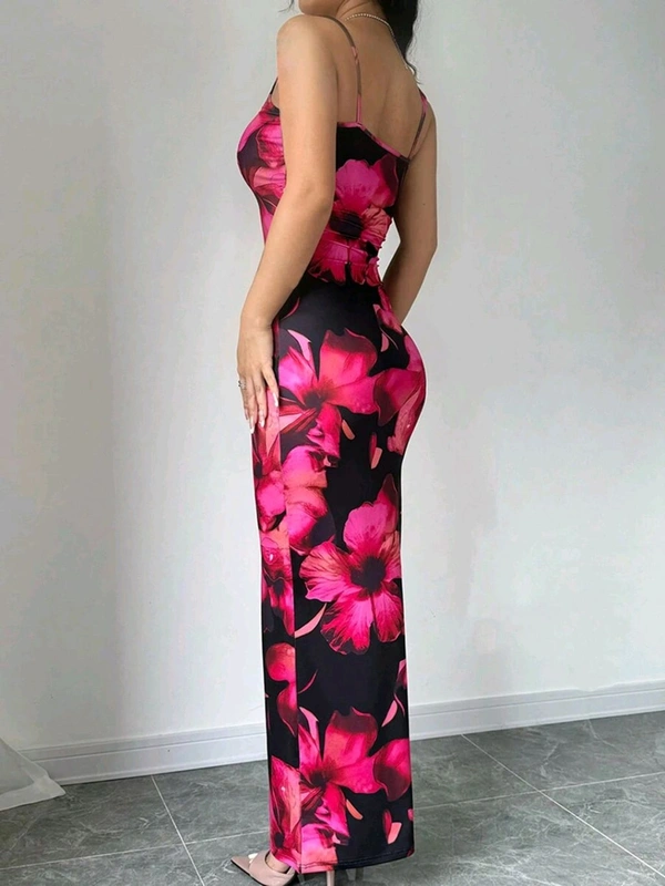 Women Bodycon Multicolor Maxi/Full Length
Dress - Multicolor, M