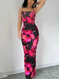 Women Bodycon Multicolor Maxi/Full Length
Dress - Multicolor, M