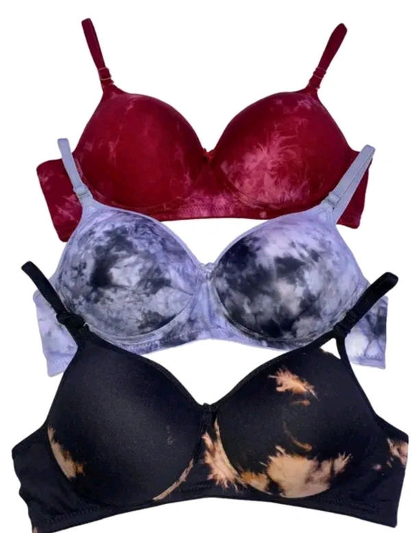 fancy women paded bra [pack of 3]
 - Black, 40B