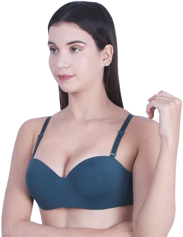 Women T-Shirt Lightly Padded Bra (Red)
 - Green, 30A