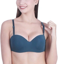 Women T-Shirt Lightly Padded Bra (Red)
 - Green, 30A