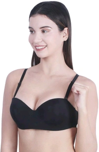 Women T-Shirt Lightly Padded Bra (Red)
 - Black, 34A