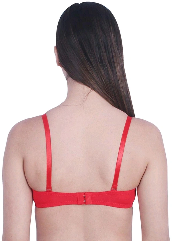 Women T-Shirt Lightly Padded Bra (Red)
 - Red, 30B