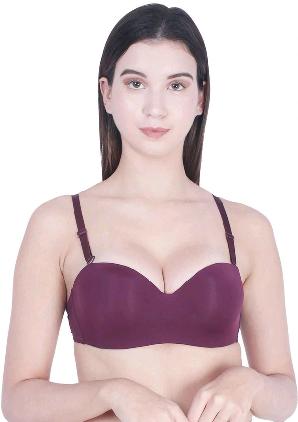 Women T-Shirt Lightly Padded Bra (Red)
 - purple, 30B