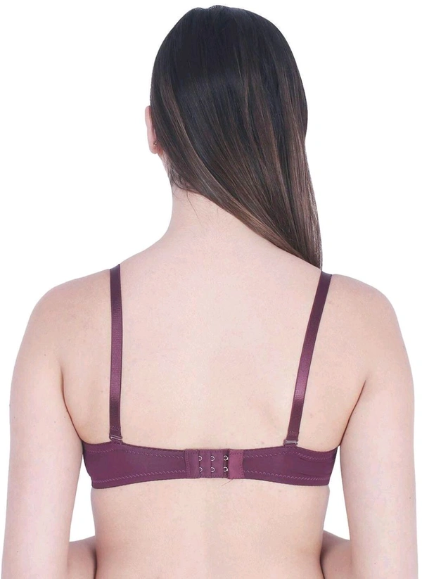 Women T-Shirt Lightly Padded Bra (Red)
 - purple, 30B