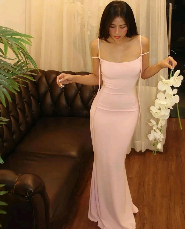 Maxi Dress // Baby Pink - pink, XS