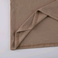 Korean Style T-shirt With Collar Style Cotton Blend Crop Top - Sand Dune, S