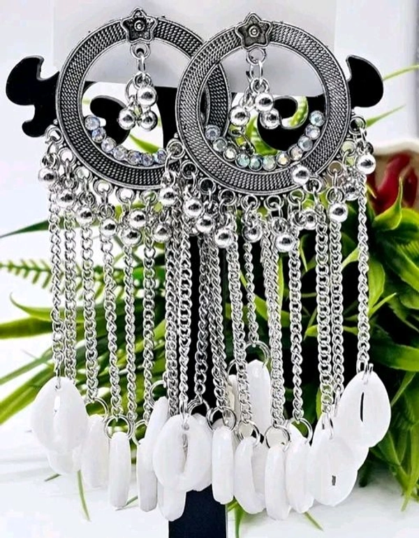 Fancy Earrings & Studs - silver, Free Size