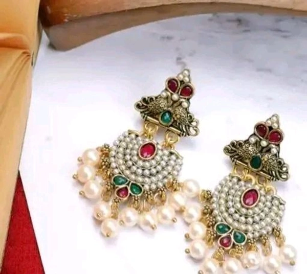 Antique Designer Oxidized Rajwadi Jhumka Earrings for beautiful girls & women (Combo Of 2 Pc) - Muddy Waters, Free Size