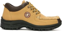 Outdoor Climber Stylish Lace Up Hiking & Trekking Shoes Boots For Men (Beige, 7) - Beige, IND-6