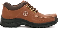 Outdoor Climber Stylish Lace Up Hiking & Trekking Shoes Boots For Men (Beige, 7) - Brown, IND-7