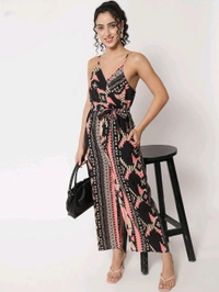 Striped Women Jumpsuit - Black, S
