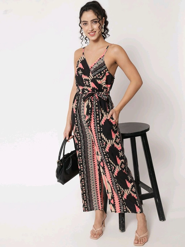 Striped Women Jumpsuit - Black, S