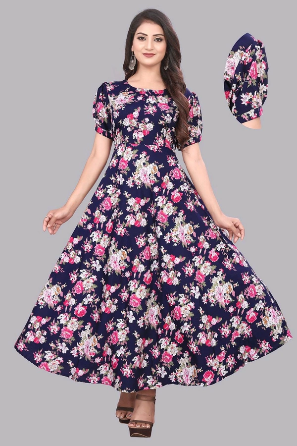 Women A-line Multicolor Maxi/Full Length Dress
 - Port Gore, S