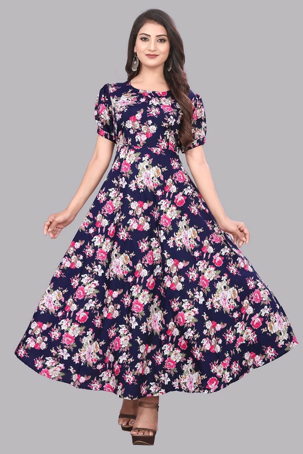 Women A-line Multicolor Maxi/Full Length Dress
 - Port Gore, S