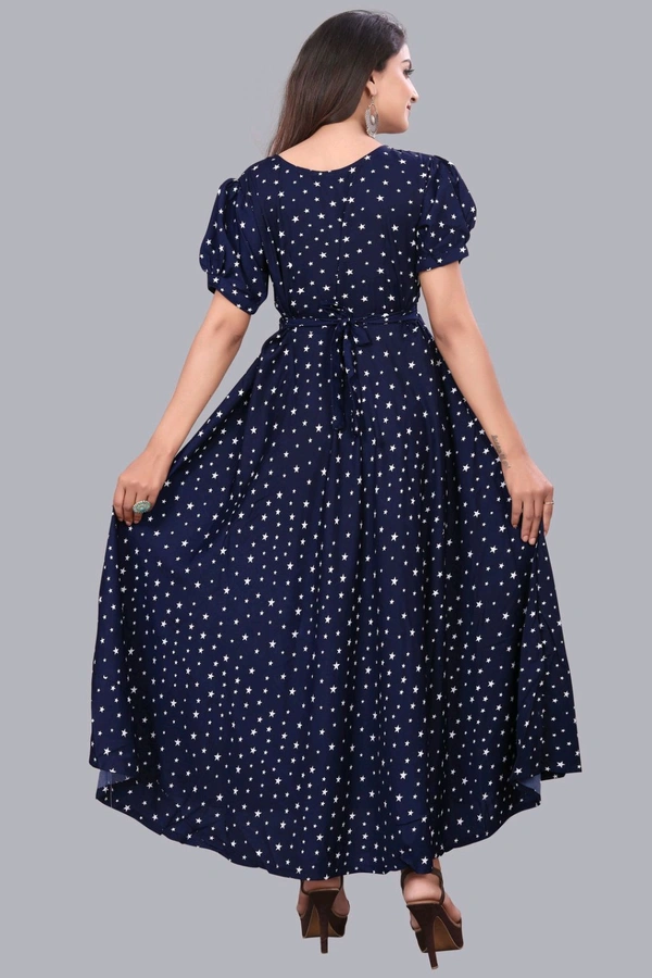 Women A-line Multicolor Maxi/Full Length Dress
 - Ebony Clay, XL