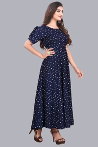 Women A-line Multicolor Maxi/Full Length Dress
 - Ebony Clay, XXL