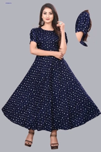 Women A-line Multicolor Maxi/Full Length Dress
 - Ebony Clay, XXL