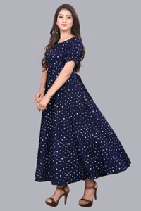Women A-line Multicolor Maxi/Full Length Dress
 - Ebony Clay, XXL