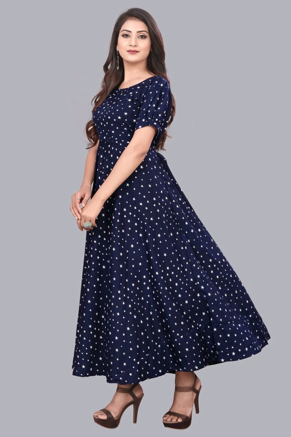 Women A-line Multicolor Maxi/Full Length Dress
 - Ebony Clay, XXL