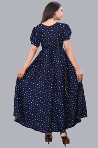 Women A-line Multicolor Maxi/Full Length Dress
 - Ebony Clay, 5XL