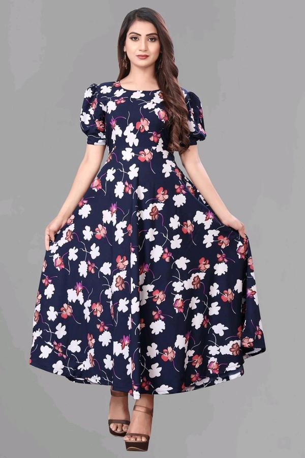 Women A-line Multicolor Maxi/Full Length Dress
 - Mirage, M