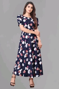Women A-line Multicolor Maxi/Full Length Dress
 - Mirage, M