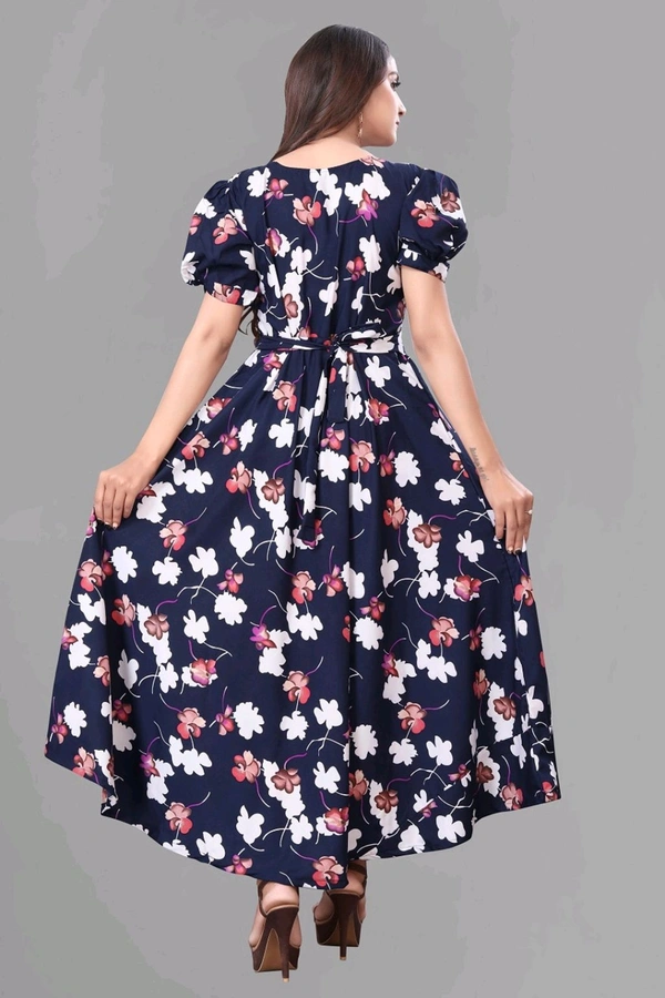 Women A-line Multicolor Maxi/Full Length Dress
 - Mirage, S