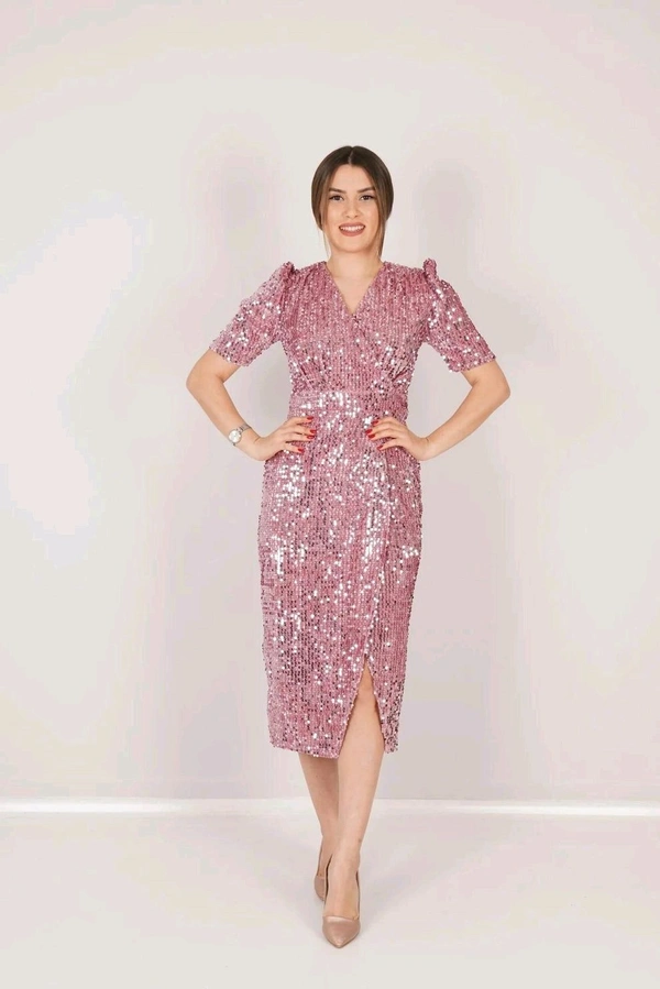Partywear Bodycon Pink Dress
 - pink, S