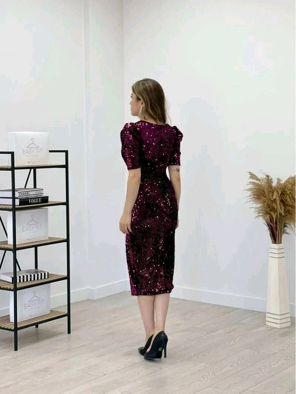 Partywear Bodycon Pink Dress
 - purple, S