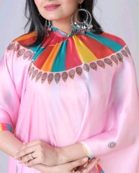 Drape Saree In 2 Different Way To Wear Saree* - pink, Free Size
