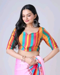 Drape Saree In 2 Different Way To Wear Saree* - pink, Free Size