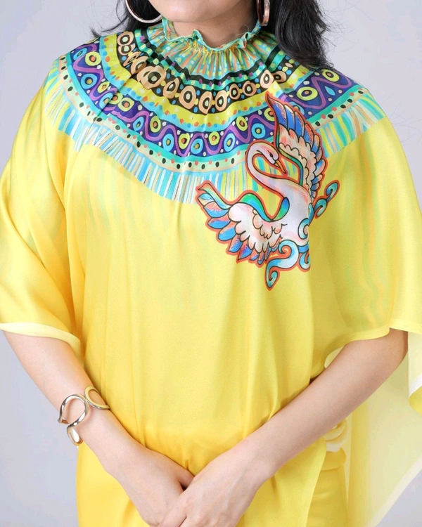 Drape Saree In 2 Different Way To Wear Saree* - corn yellow, Free Size