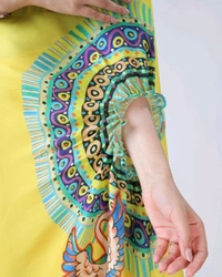 Drape Saree In 2 Different Way To Wear Saree* - corn yellow, Free Size