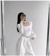 Casual Regular Sleeves Solid Women White Top
 - White, M