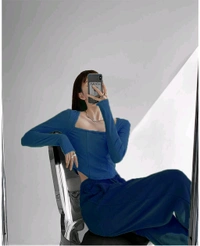Casual Regular Sleeves Solid Women Dark Blue Top - Nile Blue, XS