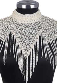 Net Poncho  - White, L