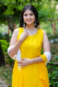 Viscose Rayon Kurti Patiala Dupatta Set - Ripe Lemon, XL