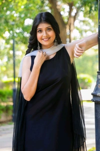 Viscose Rayon Kurti Patiala Dupatta Set - Black, XXL
