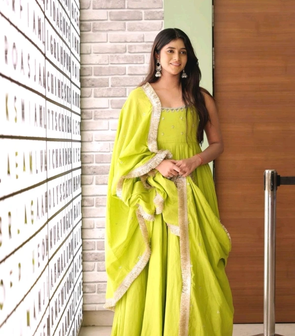 Indian Bollywood Designer Dress Salwar Kameez Suit Party Wear Wedding Readymade
 - Lemon, M