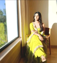 Indian Bollywood Designer Dress Salwar Kameez Suit Party Wear Wedding Readymade
 - Lemon, M