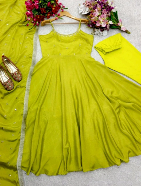 Indian Bollywood Designer Dress Salwar Kameez Suit Party Wear Wedding Readymade
 - Lemon, M