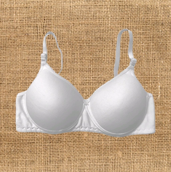Pack of 2 Women T-Shirt Lightly Padded Bra (Multicolor) - White, 28B