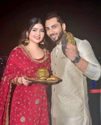 Pakistani Suit Sharara Bollywood Designer Wedding Party Wear Salwar Kameez Heavy - Cerise Red, Free Size