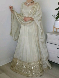 Nazakat e Lehenga The Royal Neutral Crep Silk Choli - Bombay, XXL