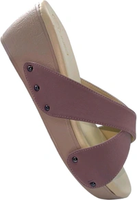 Leather Wedge Heels for Women & Girls | Fancy & Stylish Heel sandals |Extra Cushioning & Comfortable, Fashionable, Light Weight, Vegan, Fashion Heel Sandal for Girls, Causal wear - Zambezi, IND-4