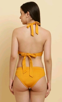 Women Two Piece Cuba Swimwear Bikini Set - Buttercup, XXL