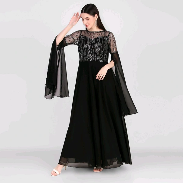 Women Maxi Black Full Length - Black, M