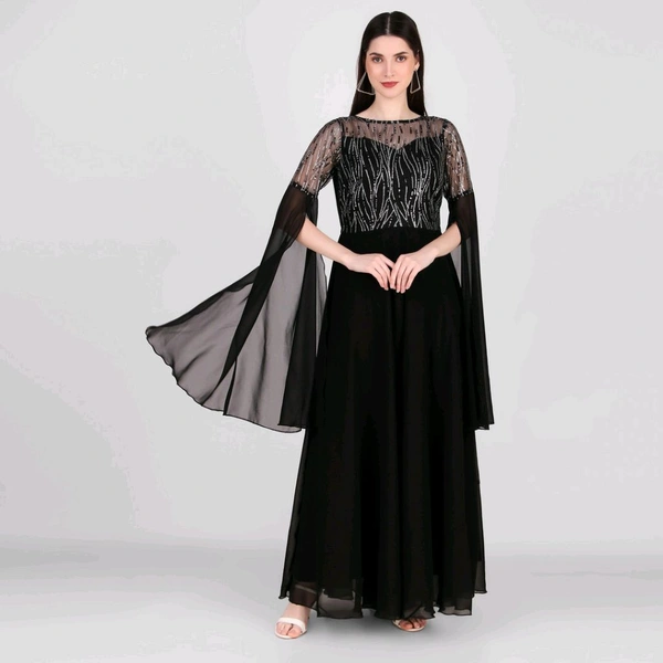 Women Maxi Black Full Length - Black, XXL